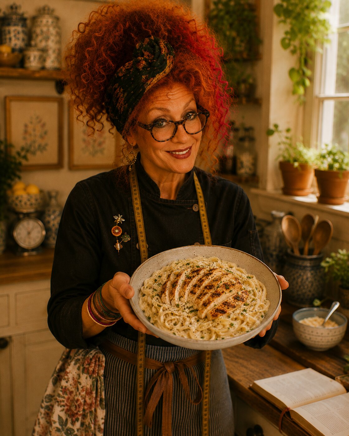 Winnie Hollowell narrating Chicken Alfredo Recipe (Silky Sauce That Won't Break)